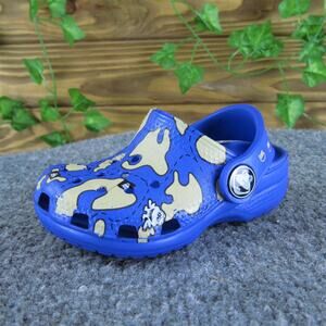 Coqui Unisex Clog Size T 4-5 Medium Shoes Blue Synthetic Slip On‎